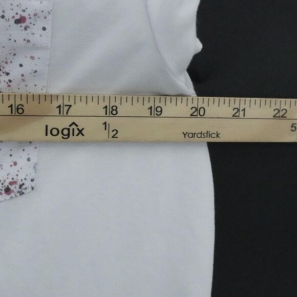 Travis Mathew Shirt Men Large White Polo Splatter Pocket Golf Performance Preppy - Picture 14 of 16